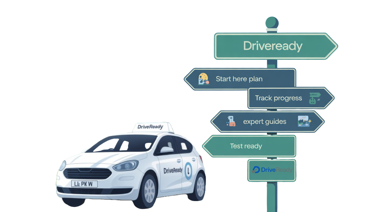 UK driving lesson car illustration